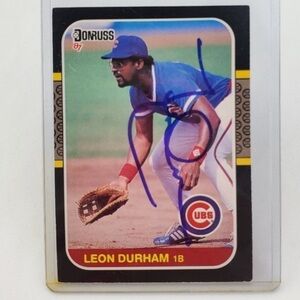 Leon Durham Autographed Signed Baseball Card 1987 Donruss #242